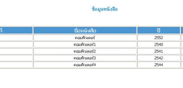 หน้าที่ดึงขึ้นจากฐานข้อมูล