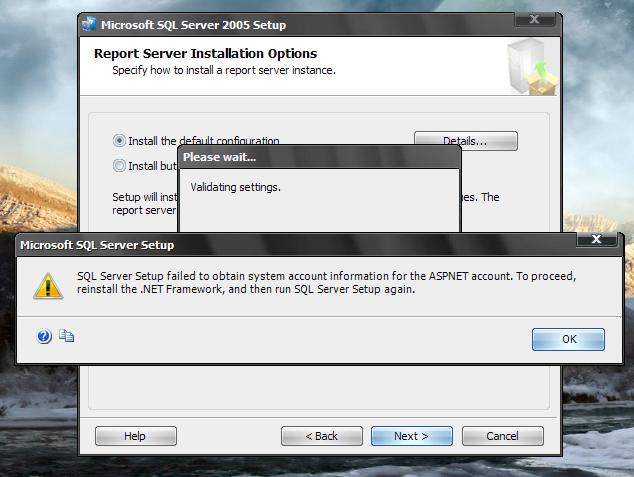 SQL Server Setup failed to obt