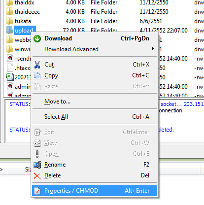 FTP & CHMOD 777