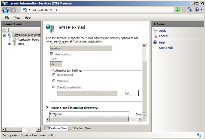 IIS7 SMTP