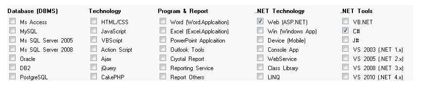 dynamic checkbox 