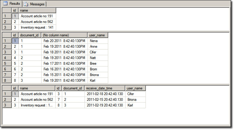 first form many row retrival