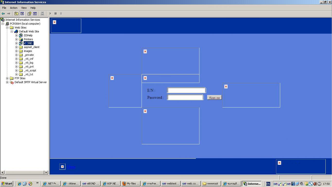 ลักษณะหลังจาก ขึ้น iis