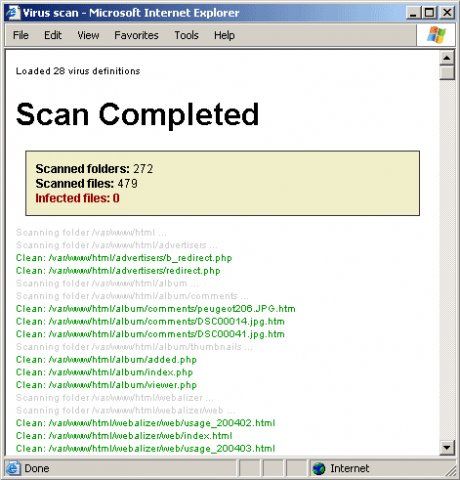 php scan virus