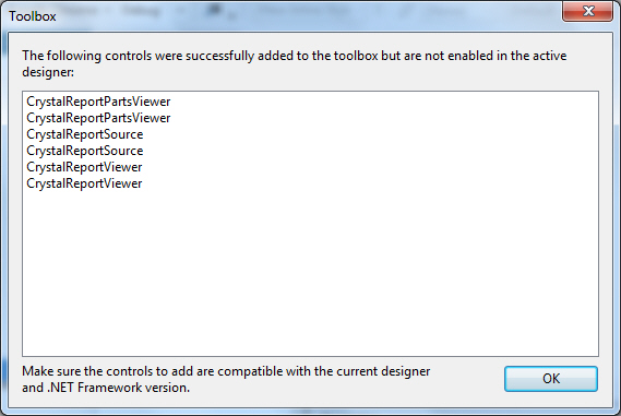 Crystal Report and Visual Studio 2012