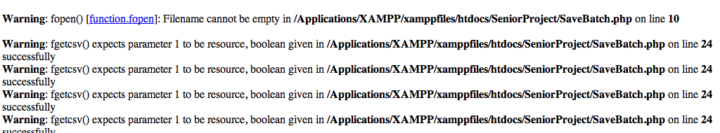 csv result