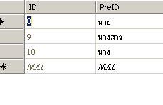 ฐานข้อมูลเมื่อบันทึกลง