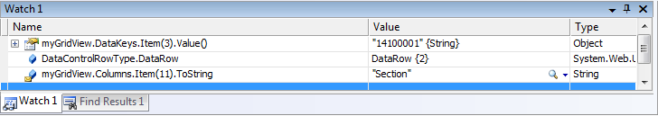 Grid get section