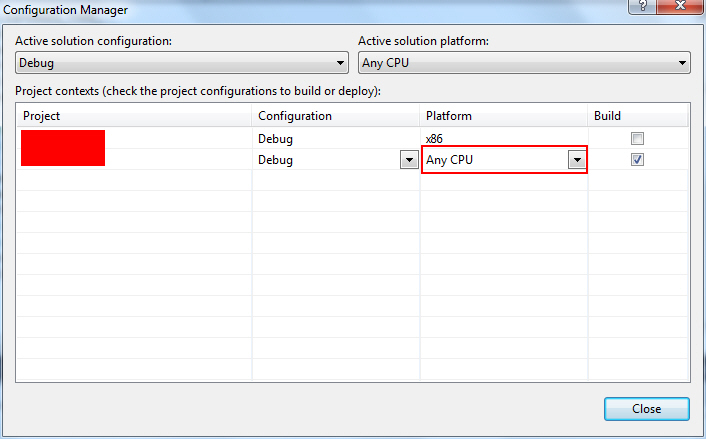 ASP.Net Config Any CPU