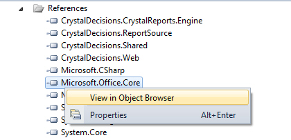 Visual Studio Object Browser