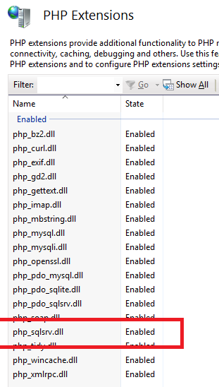 sqlserv php5.6 2