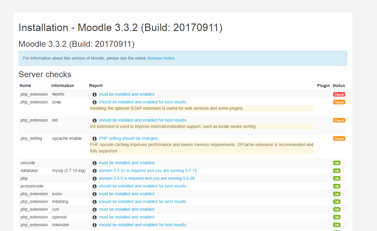 Error moodle